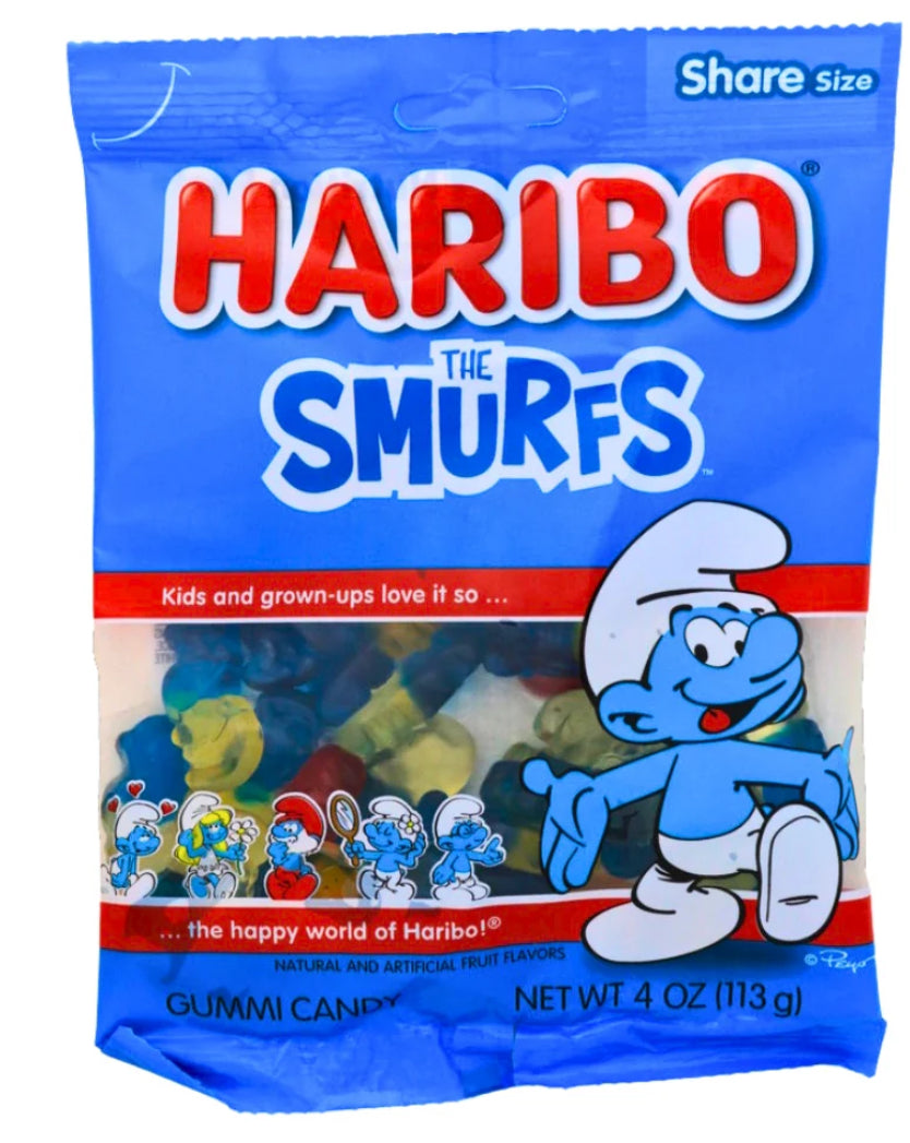 Haribo Smurfs Gummy Candy - 4oz