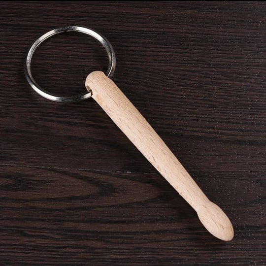 1pc Mini Drum Sticks Keychain Wood Drumsticks Percussion Instruments Key Ring Fashion Accessorie Portable Good Gift