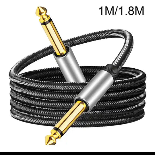 6.35mm Guitar Amplifier AMP Cable Electric Guitar Cable Wire Cord Noise Shielded Bass Cable Connector For Guitar Amplifier