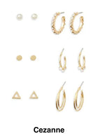 NEW - Fashion Jewelry / Cezanne 6 pair set